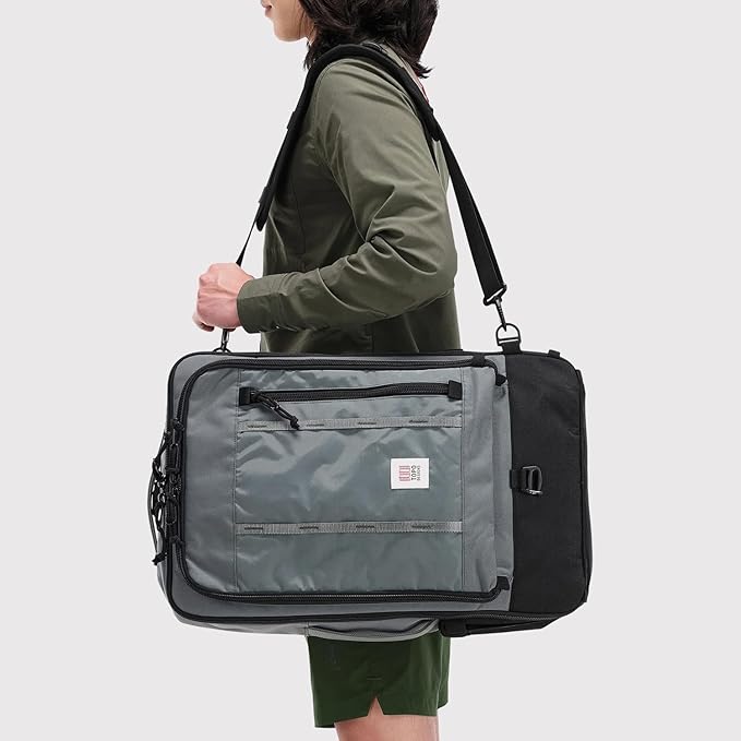 Topo Designs Global Travel Bag – 30L or 40L - Carry-On Compliant Most Airlines, Durable Travel Duffel Bag, Clam Shell Main Pocket, Laptop Sleeve, Backpack, Luggage (40L / Sea Pine)