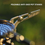 CAMPINGMOON Canister Top Stove Portable Compact Foldable w/Micro Regulator w/4Flex w/igniter XD-2F (Silver)