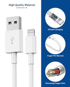 iPhone Charger Cord 6FT, [Apple MFi Certified] 2 Pack Lightning Cable Cube Phone Charging Transfer Cord Cable USB Plug Wall Charger Block Travel Adapter for iPhone 14/13/12/11/SE 2022/8/7/XS/XR/X/iPad
