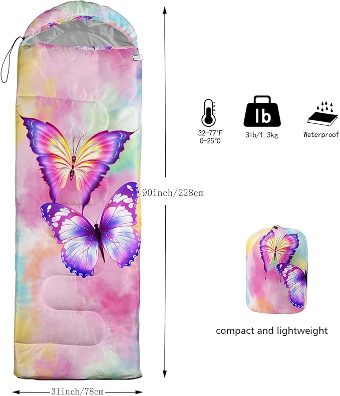 CVHOUSE Camping Sleeping Bags,3 Season Warm & Cool Weather,Lightweight,Waterproof Sleeping Bags for Adults & Kids,Traveling,and Outdoors,Camping Gear Equipment