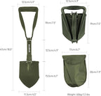 Mini Folding Camping Shovel, Lightweight Portable Small Tactical Survival Shovel, High Carbon Steel Military Shovel Entrenching Tool for Outdoor, Hiking, Digging, Backpacking, Car Emergency, Off Road