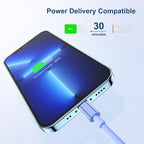 3Pack USB A to Lightning Cable 6FT, Fast Charging Cord for iPhone 14, Replacement for Apple Original Charger Cable for iPhone 14 13 12 11 Pro 11 XS MAX XR 8，Blue