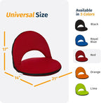 Alpcour Folding Stadium Seat – Deluxe Outdoor Camping Reclining Waterproof Cushion Chair for Bleachers – Best 6-Position Back Support Picnic Bleacher Seats w/Extra Thick Padding for Support & Comfort