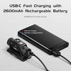 WUBEN H1 Pro Rechargeable Headlamp, 1200 High Lumen Ultra Bright LED Head Lamp, 11 Modes 180°Adjustable IP68 Headlight with Red Light for Outdoors Camping Hunting Hiking Running Fishing Gear