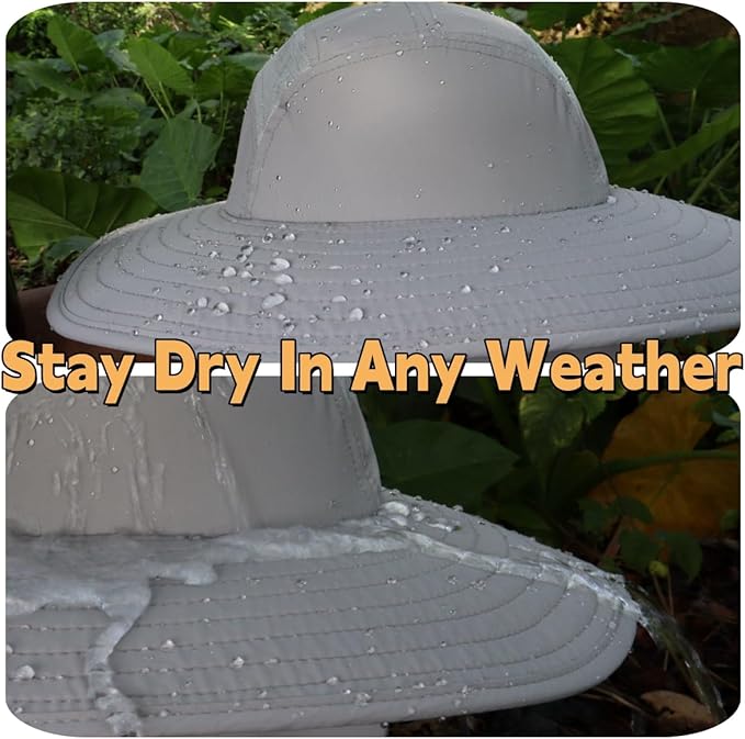 Home Prefer UPF 50+ Mens Wide Brim Fishing Hat with Neck Flap Sun Hat for Men Women Sun Protection Cap