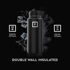 IRON °FLASK Camping & Hiking Hydration Flask with 3 Lids - Stainless Steel, Double Walled & Vacuum Insulated Water Bottle - Leak Proof & BPA Free (Bubble Gum, Straw - 22 oz)
