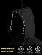 COOFANDY Men's Packable Rain Jacket Lightweight Waterproof Raincoat with Hood Travel Hiking Golf Windbreaker