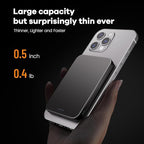 Magnetic Portable Charger – Industry-First Titanium Power Bank, 10,000mAh Ultra-Slim 0.5-Inch Design, 20W Fast Charging Battery Pack for iPhone 17/16/15/14/13/12/Air Series