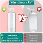 10 Pack Empty 3.4 oz Travel Bottles Tsa Approved Leakproof Plastic Squeezable Small Bottles for Toiletries Liquids Travel Essentials with Flip Cap