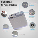 Self Inflating Sleeping Pad with Electric Pump, 4" Thick Ultralight Memory Foam Camping Mattress, Telescopic & Compact, Fast Inflate Insulated Camping Air Mats for Car Travel/Tent/Cot, Grey