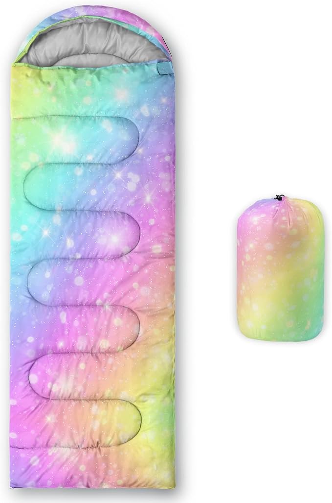 QOOMO Animals Camping Sleeping Bags,3 Season Warm & Cool Weather,Lightweight,Waterproof Sleeping Bags for Adults & Kids,Traveling,and Outdoors,Camping Gear Equipment