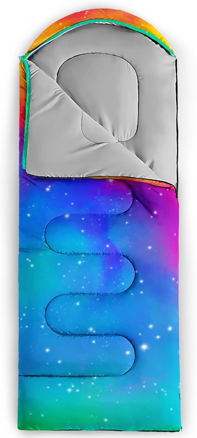 QOOMO Camping Sleeping Bags,3 Season Warm & Cool Weather,Lightweight,Waterproof Sleeping Bags for Adults & Kids,Traveling,and Outdoors,Camping Gear Equipment