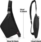 Anti Theft Crossbody Bags Sling Bag for Women Men Waterproof Wander Bag for Sports and Travel. (4.0Black, Small)