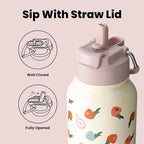 BOTTLE BOTTLE 32oz Insulated Water Bottle Stainless Steel Sport Water Bottle with Straw Dual-use Lid Design for Gym with Pill Box