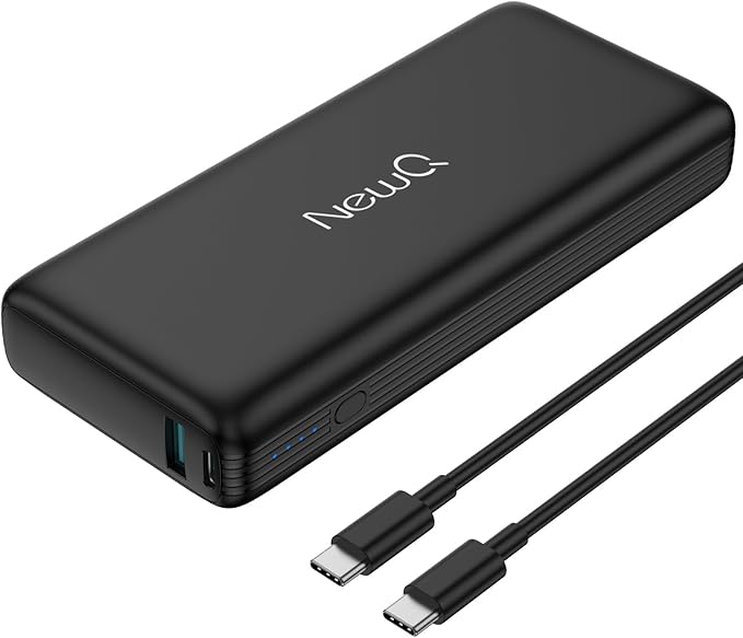 NEWQ Portable Charger, 20000mAh Power Bank, 65W PD 3.0 Fast Charging Power Bank, External Battery Pack with 2 Ports for Steam Deck, Switch, ROG Ally, Legion Go, MacBook, Dell, Lenovo, Asus
