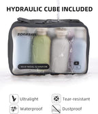 6 Set Compression Packing Cubes for Travel, Large Medium Small Luggage Organizers (Charcoal Gray)