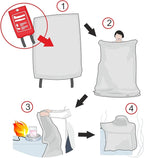 Fire Blanket, Fiberglass Survival Gear for Outdoor Situations, Emergency Retardant Blanket with Fire Suppression Properties, Easy to Use, Ideal for Home Safety and Survival Kits