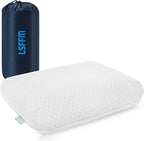 Camping Pillow Lightweight, Easy to Carry, Memory Foam Travel Pillow, Backpacking Pillows, Portable Pillows with Travel Storage Bag, Removable Pillow Cover (White)