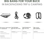 G4Free Large Camping Hammock with Mosquito Net 2 Person Pop-up Parachute Lightweight Hanging Hammocks Tree Straps Swing Bed for Outdoor Backpacking Backyard Hiking