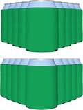 PartyPrints 1000 Pack Emerald Blank Can Cooler Sleeves, Customizable Bulk Can Coolers, Extra-Thick Collapsible Drink Insulator Sleeve, Beer Can Coolers for Party Beverages