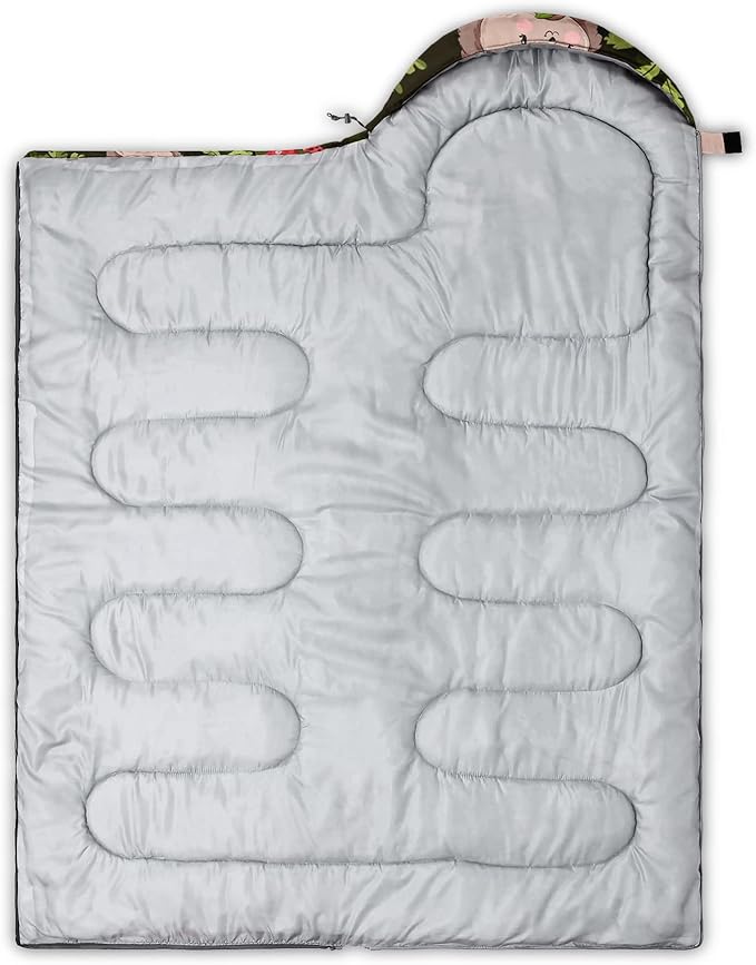 QOOMO Animals Camping Sleeping Bags,3 Season Warm & Cool Weather,Lightweight,Waterproof Sleeping Bags for Adults & Kids,Traveling,and Outdoors,Camping Gear Equipment