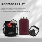 WATERSY 2/3 Gallon Water Bottle Insulated(Cold for 48 Hrs),BPA Free&Leak Proof,87oz Stainless Steel Water Jug/Flask,Big thermo,Large Water Bottle with Handle for Gym,Hiking,Camping,Brick Red
