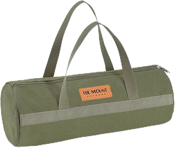 Tent Stakes Bag,Canvas Camping Storage Bags Essentials Accessories Tools Hiking Hunting Gear (Green 40CM)