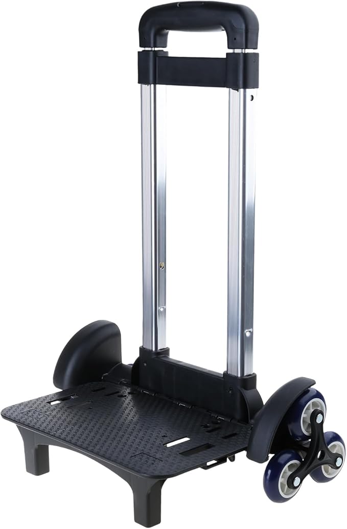 Backpack Trolley with Wheels, Foldable Luggage Trolley,6 Wheels Rolling-Luggage Carts, Aluminium Alloy Travel Hand Trolley for Bags Lunch Backpack