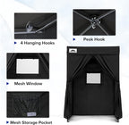EAGLE PEAK Flex Compact 5x5 Pop-up Canopy Changing Room, Portable Privacy Dressing Room for Indoor Fashion Photoshoots, Camping, or Pool, Black