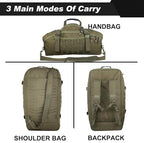 3 In 1 Military Backpack Travel Duffle Bag for Weekender Gym Traveling Workout Deployment