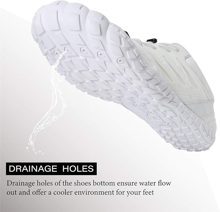 L-RUN Barefoot Water Shoes Women Mens Aqua Sock Athletic Hiking Water Sports Shoes for Swim Beach Pool Sand Diving Walking