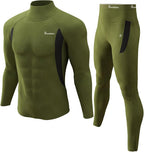 romision Thermal Underwear for Men Long Johns Fleece Lined Hunting Gear Bottom Top Set Base Layer for Cold Weather Gift