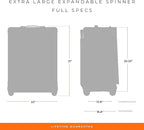 Briggs & Riley 31" Extra Large Expandable Spinner - Checked Luggage for Travel, Suitcases with Wheels, Softside Rolling Bag for Men & Women, Self-Repairing Zipper - Baseline Collection, Navy