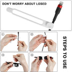 16Pcs 4.2" Silicone Cable Ties Cord Organizer for Cable Management, Reusable Cable Organizer Electronic Accessories in Home,Office,Kitchen,School,Travel(Black*8 & White*8)