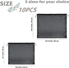 10 Pack Dust Bags for Purses and Handbags, Silk Dust Cover Storage Bag with Drawstring Travel Storage Pouch for Handbag Purse Shoes Boots (Black, 23.6 × 19.6 in)