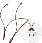 Ultra Strong Magnetic Compatible Airpod Pro Strap Anti-Lost Cord Sports Lanyard Compatible with Airpods 4 3 2 1 Pro 3 2 1, Black with Red
