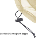 Anvin Mosquito Head Mesh Nets Gnat Face Netting for No See Ums Insects Bugs Gnats Biting Midges from Any Outdoor Activities, Works Over Most Hats Comes with Free Stock Pouches (3pcs, Khaki)