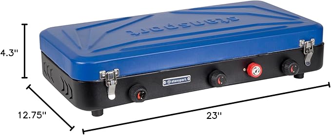 Stansport 2-Burner Propane Stove with Grill (212-600-50)