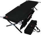 Tough Outdoors Camping Cot for Adults - Oversized Camping Cot - Durable Heavy Duty Military Bed - Elevated Foldable Cot & Camp Cots for Adults - XL Cot up to 300 lbs - w/Organizer & Storage Bag