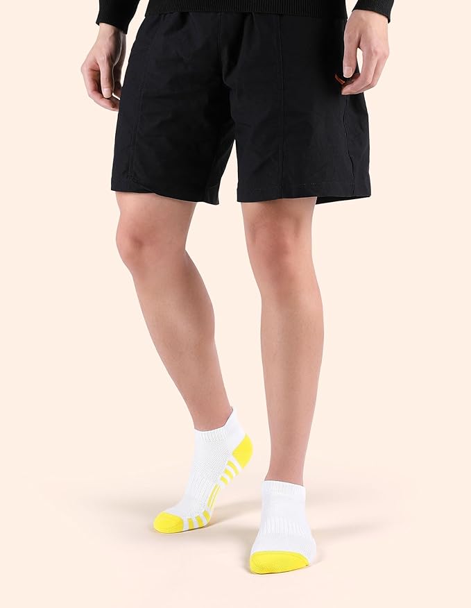 Airacker Ankle Athletic Running Socks Cushioned Breathable Low Cut Sports Tab Socks for Men and Women (6 Pairs)