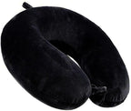 GDEOUP Travel Pillow - Memory Foam Neck Pillow Support Pillow,Luxury Compact & Lightweight Quick Pack for Camping,Sleeping Rest Cushion (Black)