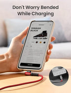 USB C Cable [2 Pack 1.6FT] Fast Charger Type C 3.1A Right Angle Nylon Braided USB Type C Cable Compatible with Galaxy Note 10 9 A51, S22 S21 S10 LG G8 G7 Charging Cord
