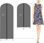 Zilink Clear Garment Bag Dress Bags for Storage Suit Bag Coat Bags with Full Length Zipper for Clothes Closet Storage