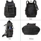 Genuine Crazy Horse Leather Backpack - Vintage Bag with Anti-Theft Design, Fits 16 Inch Laptop(5098-Gray)