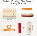 Camping Pillow with Memory Foam, Self-Inflating Portable Ultralight Inflatable Pillow for Neck Lumbar Support - Upgrade Backpacking Pillow Travel Air Pillows for Camping/Hiking/Backpacking (Khaki)