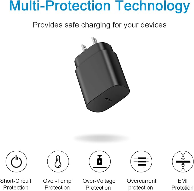 Type C Charger Fast Charging for iPhone 17 16 15,10FT USB C Samsung Chargers Block 25W Super Fast Chargers for Samsung Galaxy S25/S24 S23 S22 /iPhone Air/17/17 Pro Max/iPhone 16/16 Pro Max/15 Pro Max