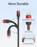Coiled USB to Lightning Cable for Car, 2 Pack Retractable Lightning Cable Coiled iPhone Charger Cord Fast Charging for iPhone 14 13 12 11 Pro Max Mini 10 8 Plus XR SE, AirPods [MFi Certified]
