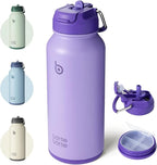 BOTTLE BOTTLE 32oz Insulated Water Bottle Stainless Steel Sport Water Bottle with Straw Dual-use Lid Design for Gym with Pill Box