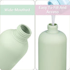 ASEVAT 6.7oz 3Pcs Plastic Refillable Travel Shampoo and Conditioner Bottles Refillable Travel Bottle with Flip Cap Plastic Refillable Shampoo and Conditioner Bottles