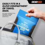 Travel Toiletry Kit, Hygiene Kit with Shaving Supplies for Travel, Business & Charity with Reusable Toothbrush, Bath Soap & Other Essential Toiletries, 1-Pack (GO300)